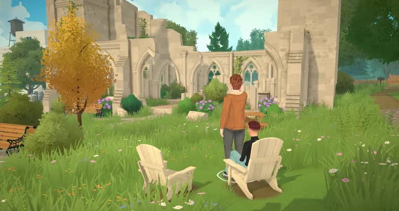 Parafolks socializing and exploring the town