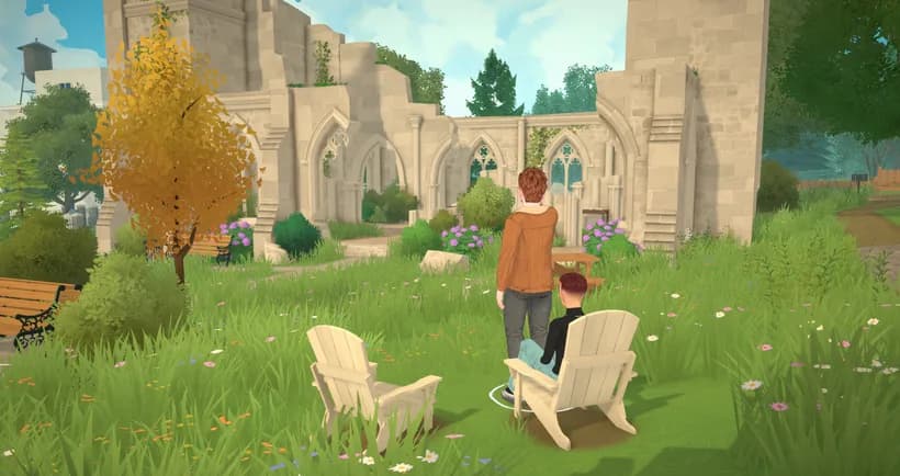 Parafolks socializing and exploring the town